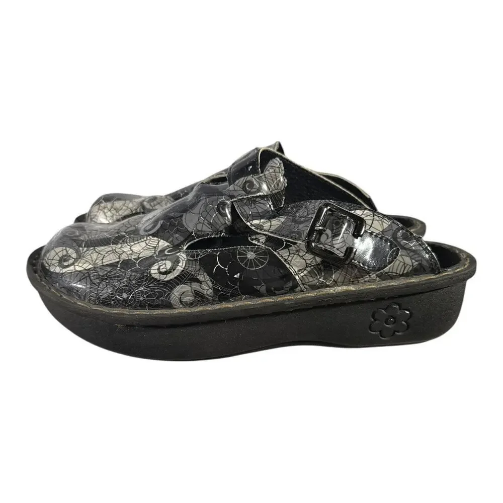 Alegria Women Classic Mule Size 38 8 Black Gray Shoe Clog